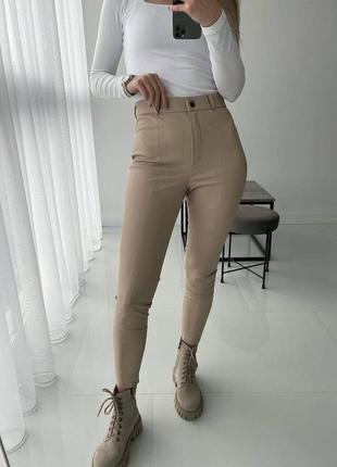 Женские брюки из экокожи pu-2923 фото