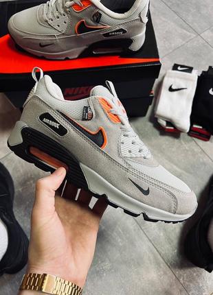 Чоловічі кросівки nike air max сірі / якісні кросівки найк сірі