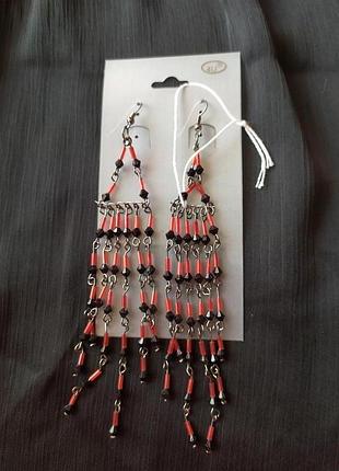 Серьги из стекляруса