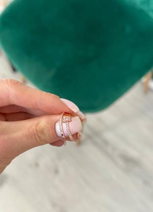Кольцо женское гвоздь серебро 925 камни фианиты брендовое в стиле cartier картье2 фото