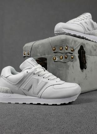 Кроссовки new balance 574 white1 фото