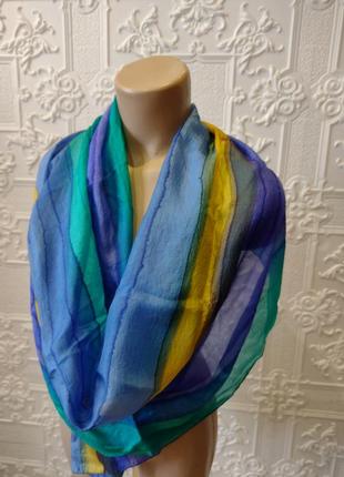 Шелковый шарф, ручной окрас.2 фото