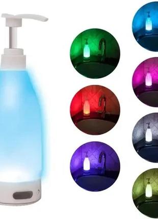 Дозатор для рідкого мила з підсвіткою soap bright nightlight soap dispenser 400 мл