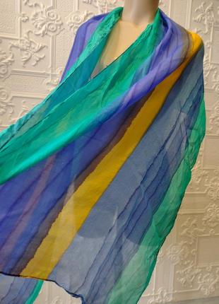 Шелковый шарф, ручной окрас.3 фото