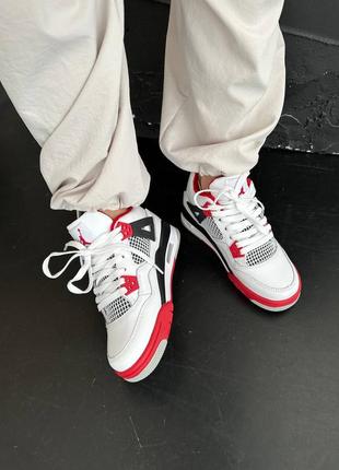 Кроссовки nike air jordan 4 retro fire red5 фото