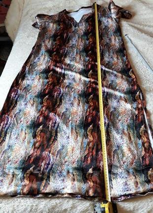 Стрейчевое длинное платье в змеиный принт, батал7 фото