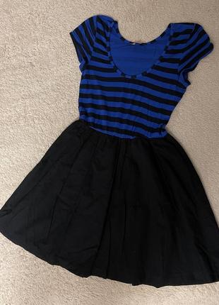 Плаття чорне з синім розмір s-m