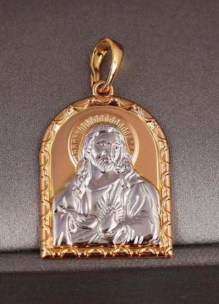 Ладанка xuping jewelry арочная иисус 2,7 см комбинированная