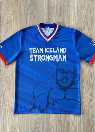 Чоловіча щільна спортивна стренгмен футболка джерсі henson team iceland strongman