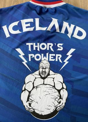 Мужская плотная спортивная стронгмен футболка джерси henson team iceland strongman6 фото