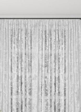 Тюль мармур жакард білий