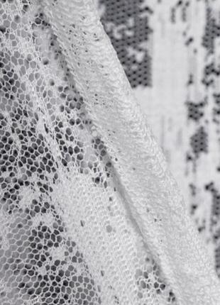 Тюль мармур жакард білий