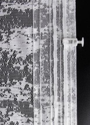 Тюль мармур жакард білий