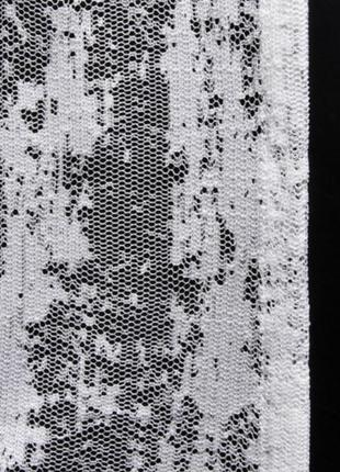 Тюль мармур жакард білий