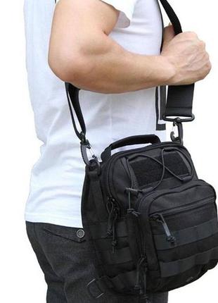 Качественная тактическая сумка, укрепленная мужская сумка, рюкзак тактический слинг.3 фото