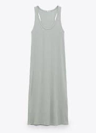 Zara платье в рубчик
