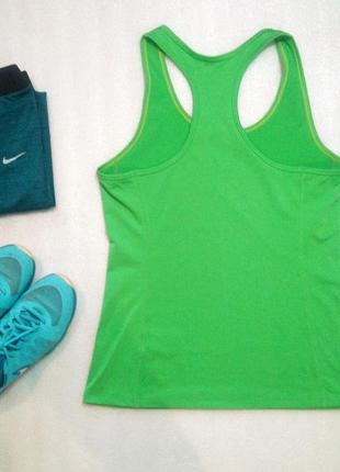 Классный спортивный топ майка для фитнеса бега спорта йоги ярко зеленая от h&m l2 фото