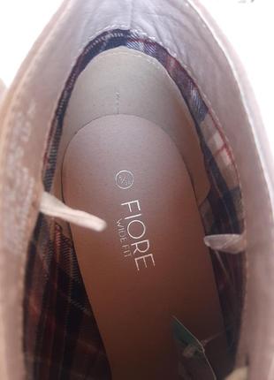 Черевики fiore демісезонні жіночі, чобітки ботильйони на шнурких черевички3 фото