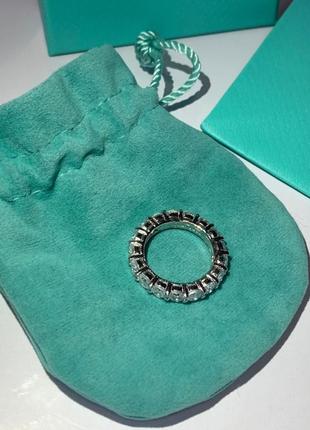 Кільце доріжка з цирконів тіффані tiffany, срібло 925 проби3 фото