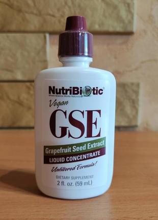 Nutribiotic, веганский экстракт семян грейпфрута gse