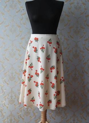Юбка миди, летняя юбка, юбка, юбка женская, юбка в цветочек1 фото