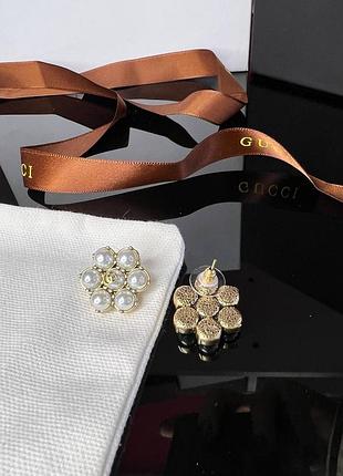 Брендовые серьги-гвоздики с жемчугом майорка , позолота. люкс качество2 фото