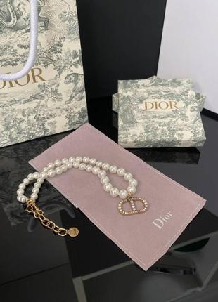 Брендове кольє позолота, з перлами