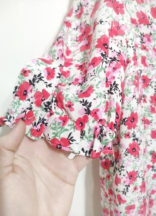 Красивая цветочная блуза5 фото