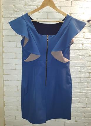 Кокетлива стильне плаття-міні з воланами на рукавах3 фото