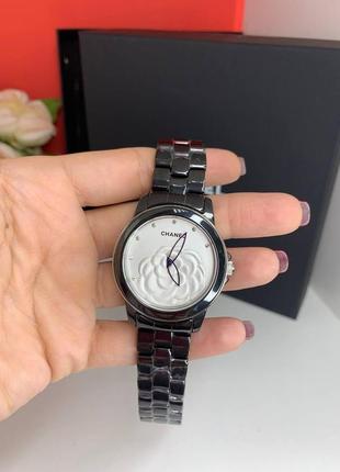 Гарний брендовий сріблястий жіночий годинник, люкс-якість!