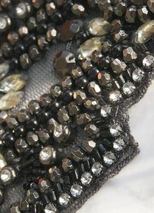 Подвеска камни promod украшение на шею цепь черный черное нарядное удлиняющее шею7 фото