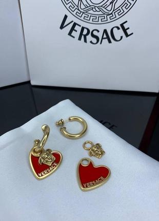 Брендовые серьги в стиле версачи трансформеры, позолота. люкс качество