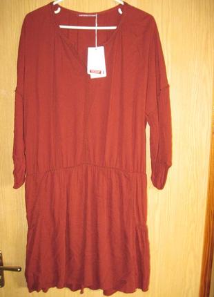 .новое бордовое платье "comptoir des cotonniers" р. м