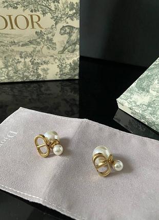 Брендовые серьги позолота, люкс качество