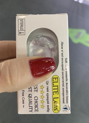 Лінзи кольорові бузкові для корекції зору з діоптріями — 1, — 1,5, — 2, — 2,54 фото