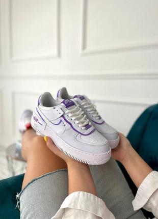 Кроссовки nike air force 1 shadow white blue2 фото