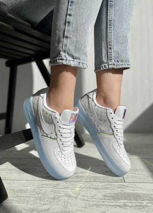 Кроссовки nike air force 1 react white blue