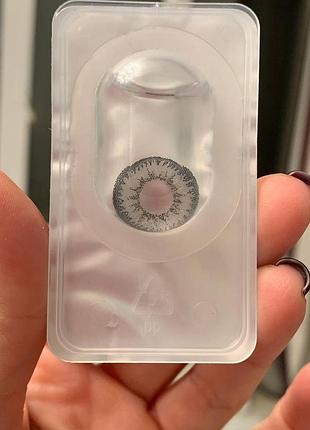 Лінзи кольорові сірі для корекції зору з діоптріями — 3, — 3,5, — 4, -4,56 фото