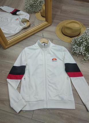 Ellesse орининальная белая базовая спортивная олимпийка куртка ветровка на замочке размер s xs3 фото