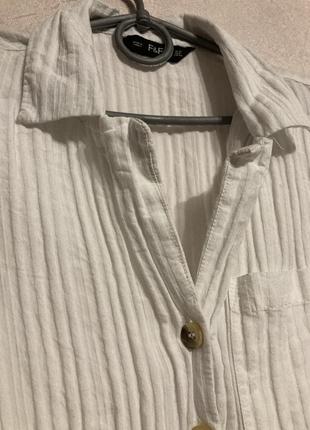 Блуза, базовая белая рубашка короткий рукав5 фото