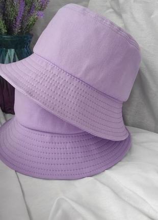 Панама однотонная из натурального хлопка
панамка унисекс женская мужская летняя весенняя шляпа бежевая лавандовая лиловая фиолетовая