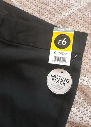 Стильные базовые легкие черные брюки george4 фото
