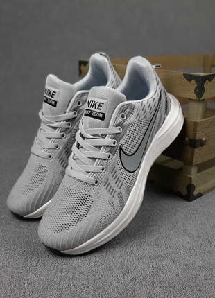 Кросівки nike zoom white/grey1 фото