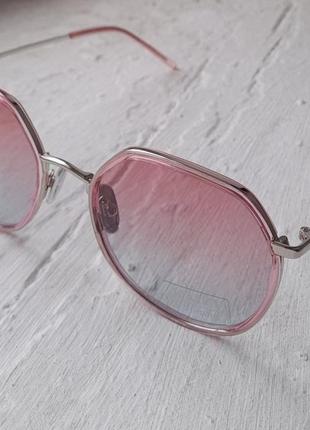 Очки солнцезащитные голубые розовые стильные актуальные1 фото