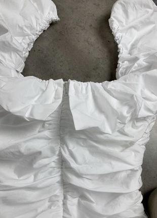 Біла сукня zara «зефірка»3 фото