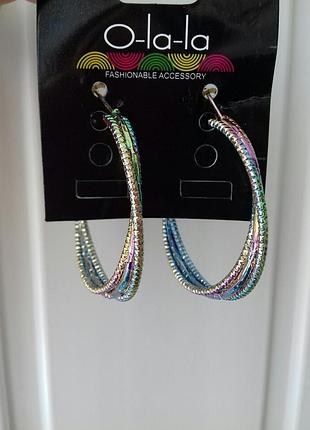 Серьги кольца конго