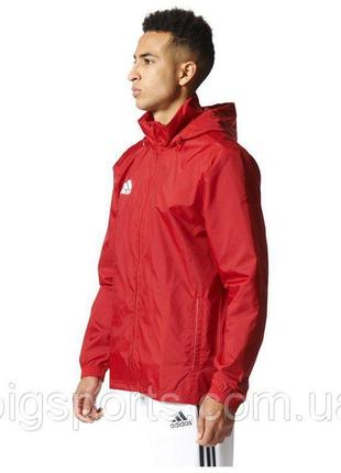 Великолепная ветрозащитная мужская красная куртка adidas core 15 rain jacket8 фото