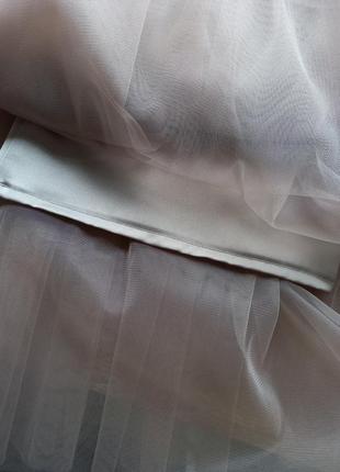 Фатиновая юбка 🤎🤎🤎 миди (мокко)5 фото
