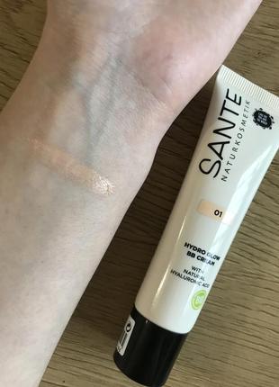 Бб-крем sante hydro glow bb-cream, оттенок 01 lightю веган, cruelty-free, vegan.