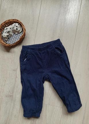 Брюки теплые marks &amp; Spencer 3-6 мес синие с трикотажной подкладкой